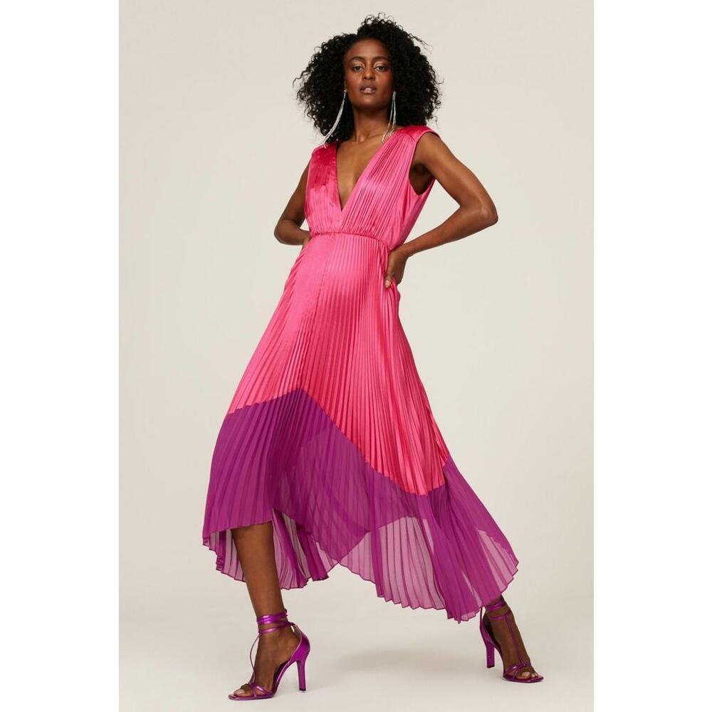 AMUR Multicolored Amelia Dress Size 2 with Fabric Pull
